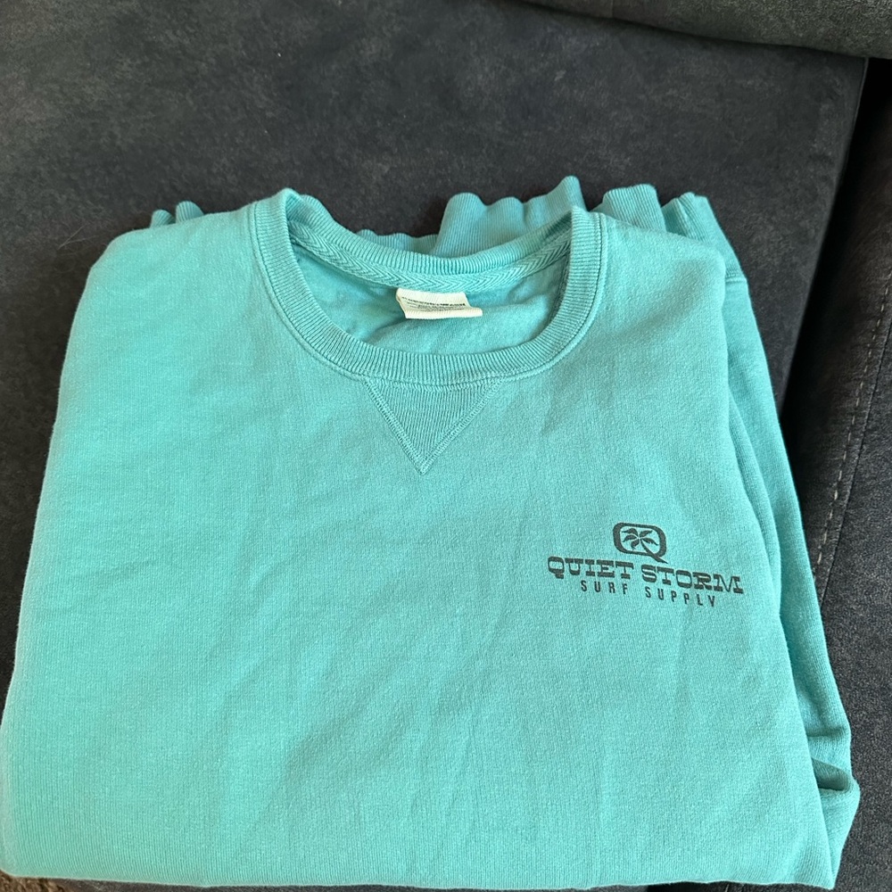 Quiet Storm men’s Teal Crew Sweatshirt